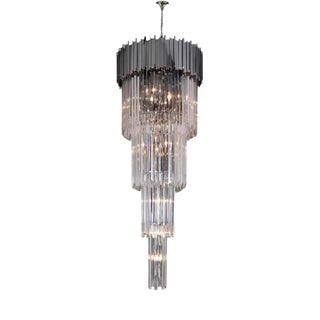 Collection Jupiter Chandelier in Metal and Crystal by Jago For Sale