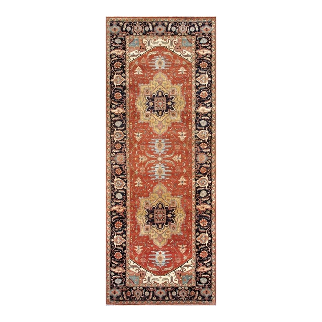 Pasargad Home Serapi Rust Wool Area Rug- 6' 1'' X 16' 1'' For Sale