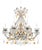 Italian Beaded Crystal 10-Light Chandelier with Amber Drops, 1950s For Sale