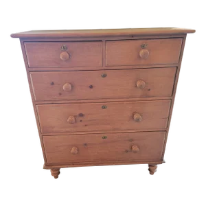 Antique Pine Two Over Three Drawers - Chest of Drawers - From England - Circa 1880