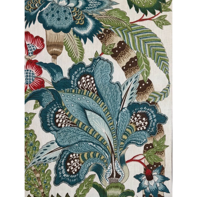 Schumacher Schumacher’s Anjou Stripe Linen Fabric in Emerald 2 1/2 Yards For Sale - Image 4 of 6