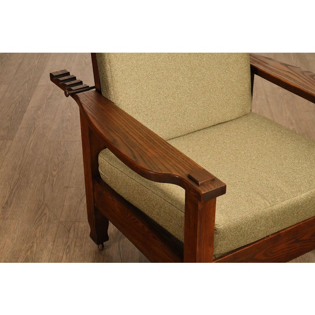 Antique Mission Oak Adjustable Morris Chair For Sale - Image 9 of 18