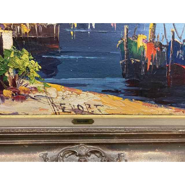 Up for sale is a stunning, authentic mid-century modern impressionist oil painting on canvas by renowned Dutch artist...