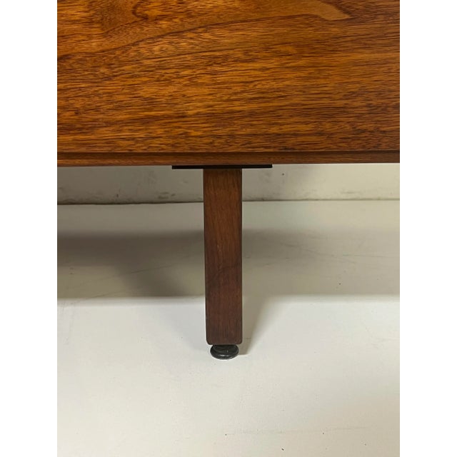 C. 1960s Jens Risom Mid-Century Walnut Credenza For Sale - Image 9 of 12