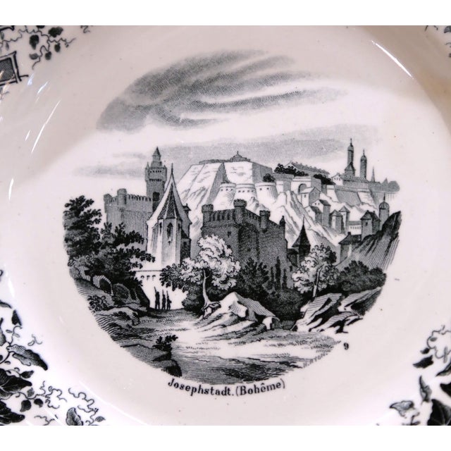 Black 19th Century French Choisy-Le-Roi Dessert Plates “Campagnes Militaires”- Set of 12 For Sale - Image 8 of 18