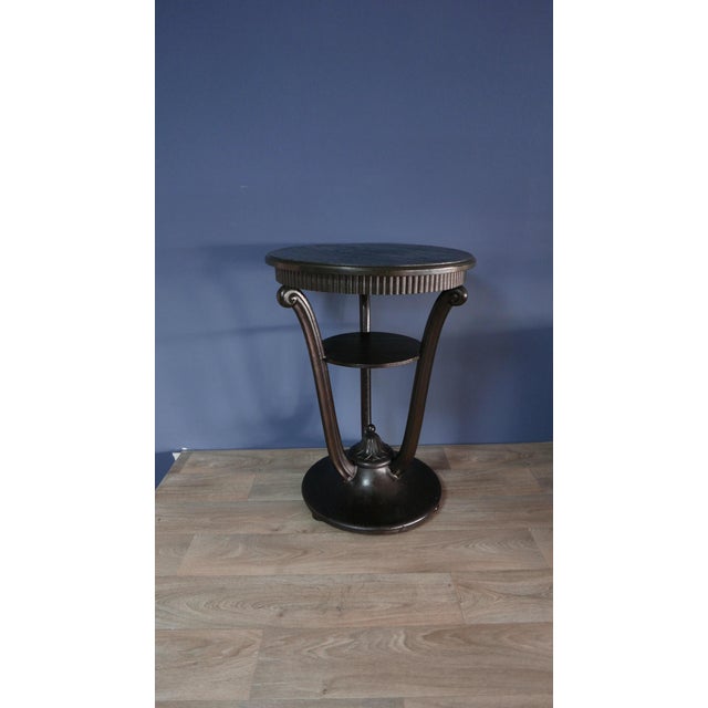 Round Carved Side-Table with Two Levels in Oak, Germany, 1920s For Sale - Image 14 of 14