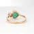 14k Gold Ring With Natural Diamond and Trillion-Cut Emerald, New For Sale - Image 9 of 18