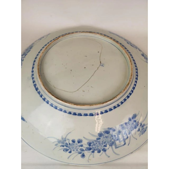 Blue Antique Japanese Arita Porcelain Plate For Sale - Image 8 of 13