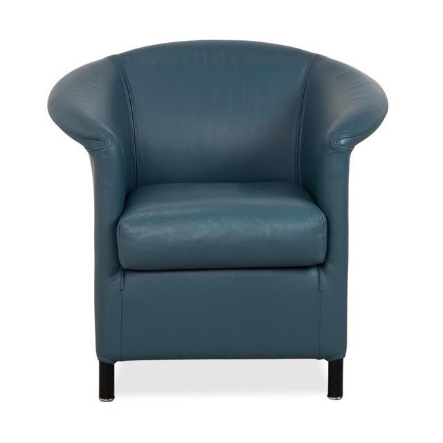 Chair in Blue Leather from Wittmann For Sale - Image 9 of 13