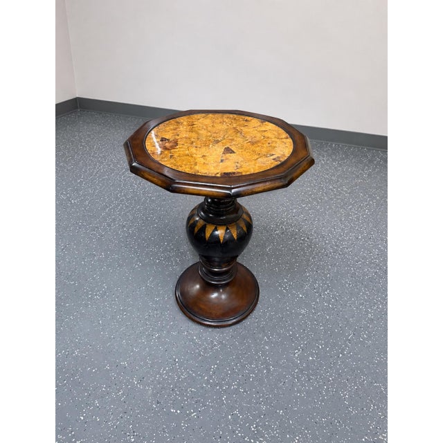 1980s Vintage Maitland Smith Tortoiseshell Accent Table For Sale - Image 5 of 11