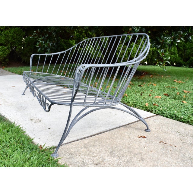 Mid 20th Century Wrought Iron Faux Bois Sofa in Dogwood Form, Mid-Century Modern For Sale - Image 5 of 13