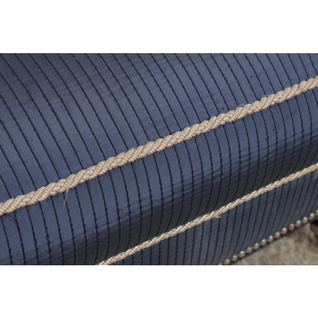 Blue Pair Lillian August Blue Upholstered Club Chairs For Sale - Image 8 of 16