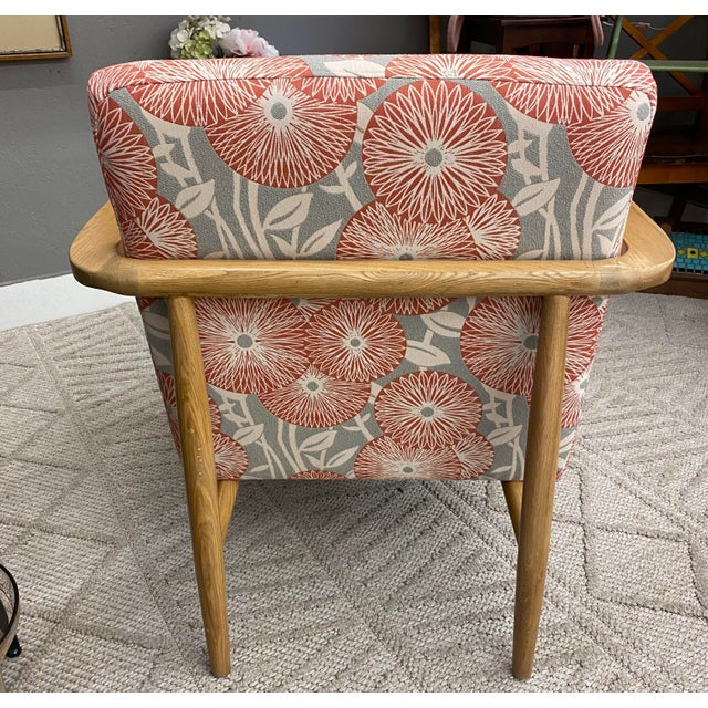 Vintage Retro Fauteuil Exposed Wood Arm Chair For Sale - Image 4 of 6