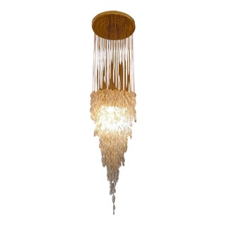 Murano Glass Eclipse Cascade Chandelier from Mazzega, 1970 For Sale