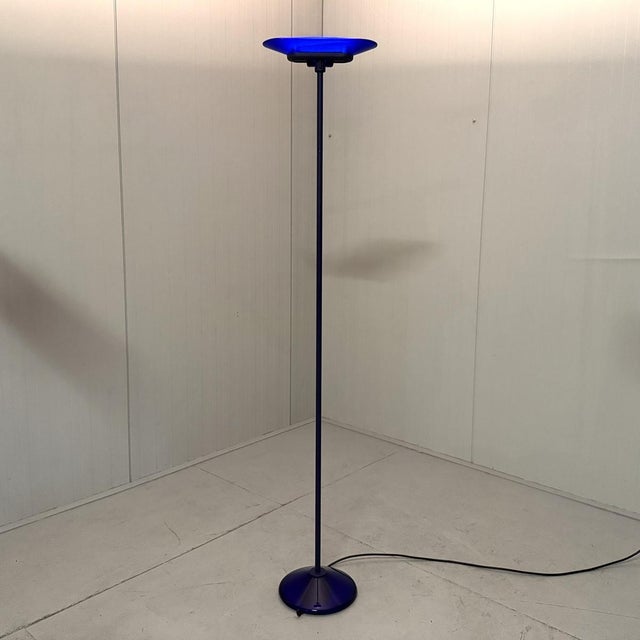 Floor lamp Jill A380 in Blue by Arteluce Italy, 1970s For Sale - Image 18 of 18