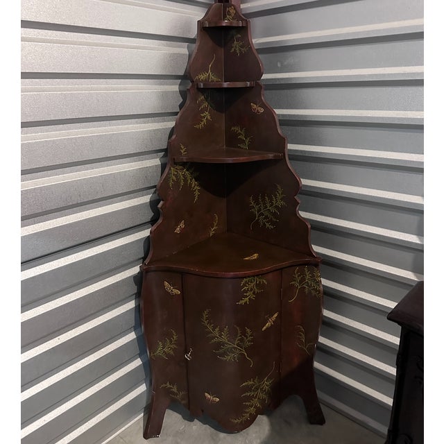 Brown Patina of Italy Painted Corner Cabinet For Sale - Image 8 of 9