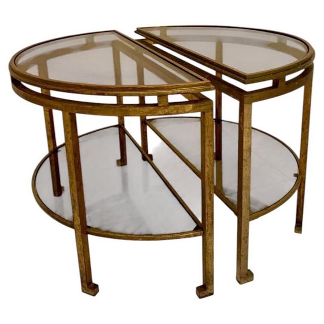 Vintage Tables by Henri Pouenat for Maison Ramsey, 1950, Set of 3 For Sale - Image 4 of 9