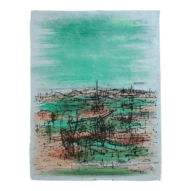 Jean Carzou Original Lithograph 9 Mourlot 1962 For Sale