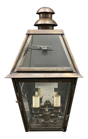 Custom Natural Brass Exterior Sconce Light Fixture
