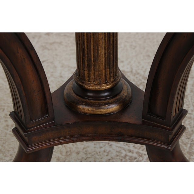 Maitland Smith Regency Style Mahogany Round Lamp Table For Sale - Image 10 of 15