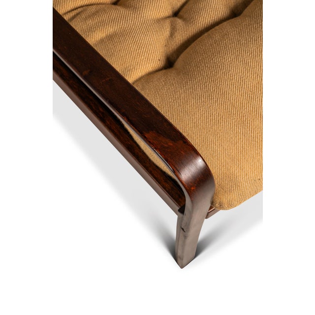 Mid-Century Danish Modern Bentwood Lounge Chair in Rosewood & Original Fabric by Fredrik A. Kayser for Vatne Møbler, Denmark, C. 1970's For Sale - Image 18 of 18
