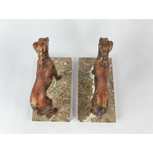 French Art Deco Barzoi Dog Bookends, Circa 1930 For Sale - Image 10 of 12