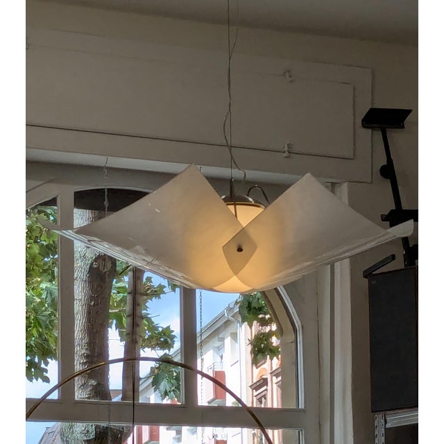 White Large Vintage Pendant Lamp by Tre Ci Luce, 1990s For Sale - Image 8 of 13