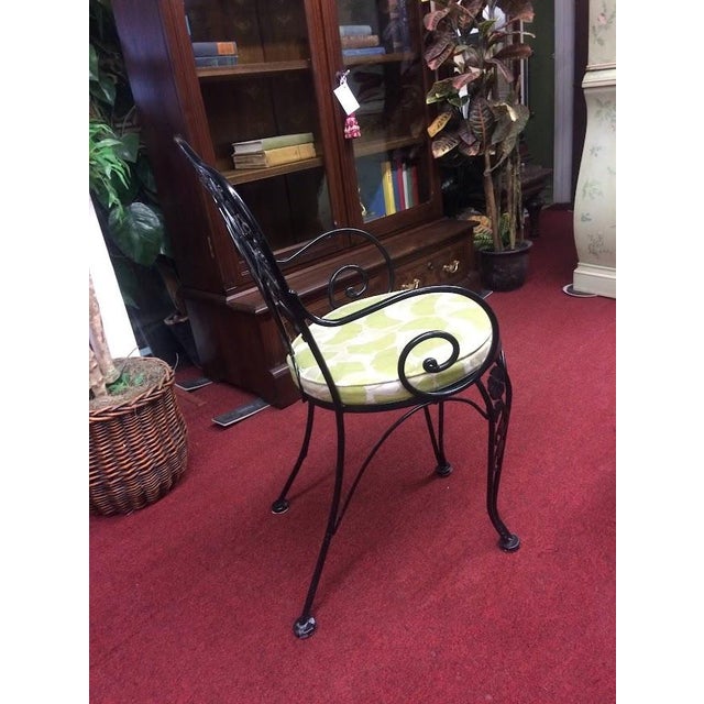 Vintage Garden Chairs, Black Metal Garden Chairs For Sale - Image 4 of 6