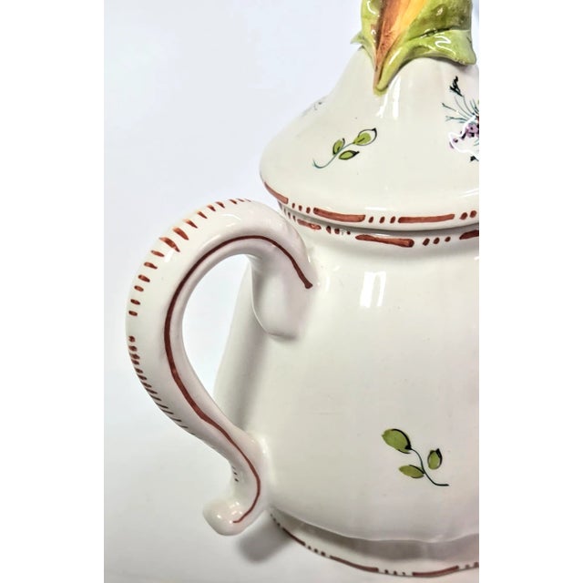 Ceramic Italian Mojolica Pear Teapot For Sale - Image 7 of 12