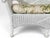 Wood Vintage Palm Beach Regency White Wicker Camelback Settee Loveseat For Sale - Image 7 of 18