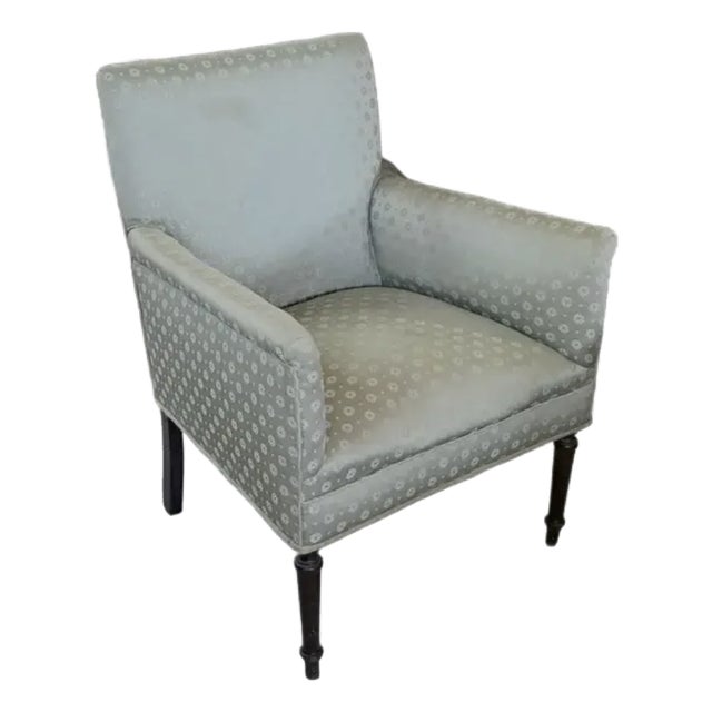 Regency Deep Seated Howard and Sons Style Library Arm Chair For Sale