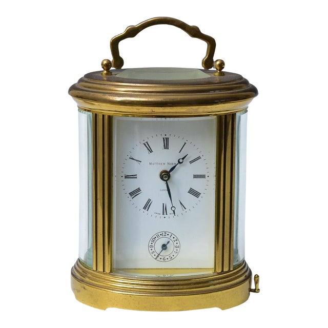 1990s Matthew Norman Brass Carriage Clock Chairish
