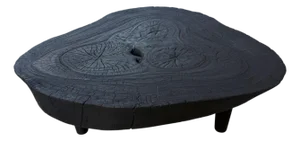 Andrianna Shamaris Amorphous Single Slab Mid Century Modern Coffee Table
