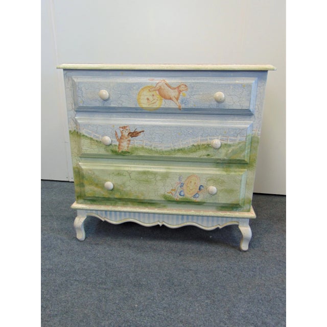 Shabby Chic Paint Decorated Commode Chairish