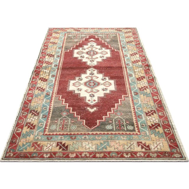 1960s Turkish Oushak Rug For Sale In Los Angeles - Image 6 of 7
