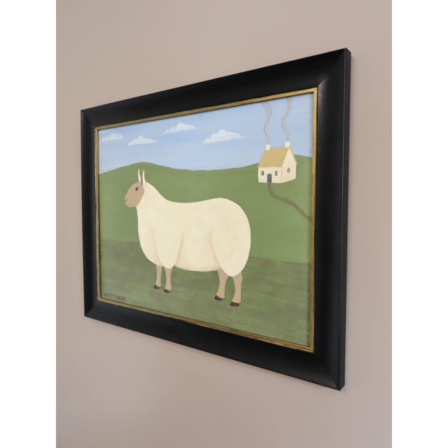 Contemporary 'Daphne' Original Naïve Style Animal Oil Painting by British Artist Matt Rix, Framed For Sale - Image 4 of 10
