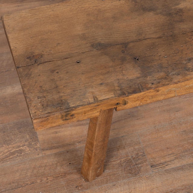 20th Century Rustic Narrow Coffee Table or Bench With Peg Legs For Sale - Image 10 of 14