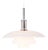 PH 4½-4 Pendant in White Opal Glass and Chrome by Poul Henningsen for Louis Poulsen, 1980 For Sale