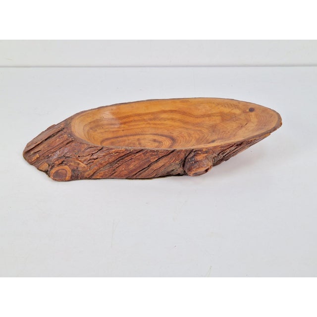 Brutalist Vintage Brutalist Pine Tree Trunk Bowl, 1960s For Sale - Image 3 of 11