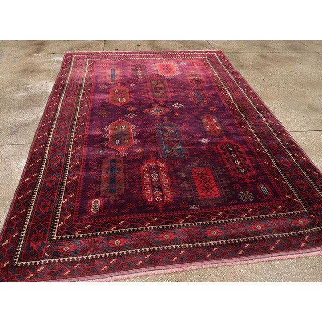 1930s Galerie Shabab Collection Antique Indian Agra Rug Accent Rug For Sale - Image 5 of 10