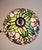1970s Vintage 1970/80s Tiffany Style-Stained Glass Pansy Table Lamp Bronze Base 16" H For Sale - Image 5 of 10