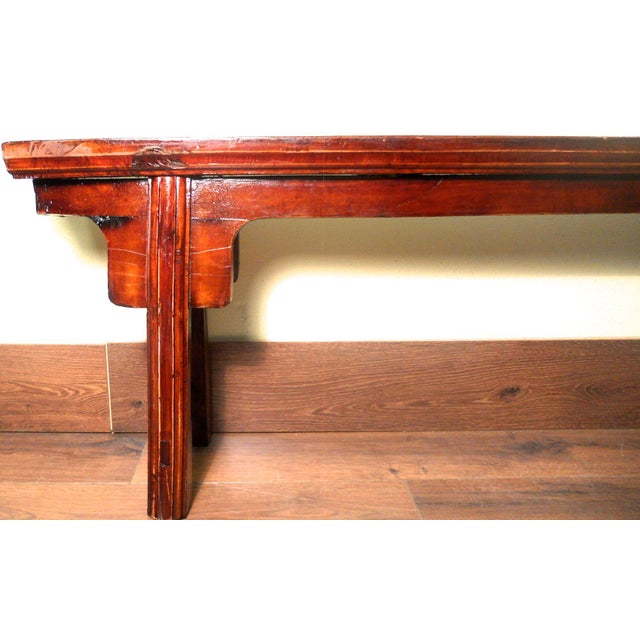 Antique Chinese Ming Bench 5660, Zelkova Wood, Circa 1800-1849 For Sale - Image 9 of 11