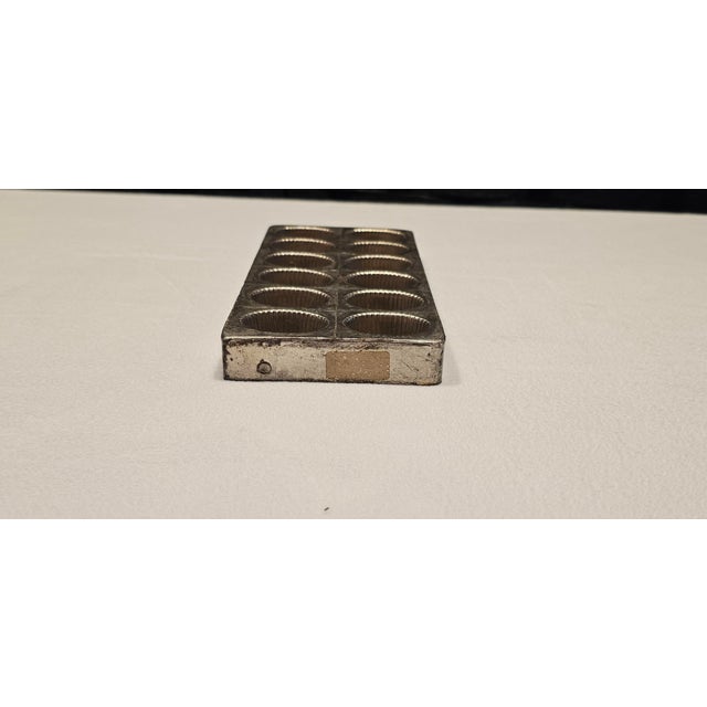 Late 19th Century Antique French Nickel-Plated 12-Cavity Pastry Mold For Sale - Image 5 of 18