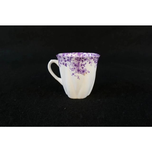 1940s Shelley Dainty Mauve Tea Cup - English Bone China Cup and Saucer For Sale In Greensboro - Image 6 of 9