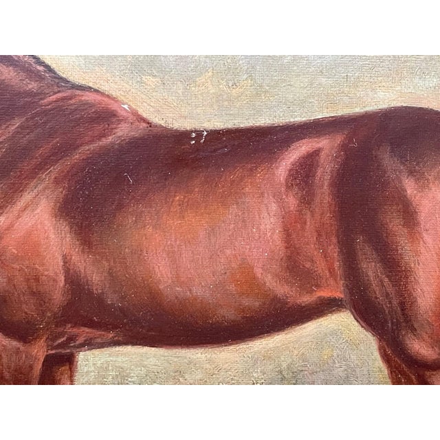 Chestnut Frederick Albert Clark (1869–1954) Spion Kop, Winner of the Derby Stakes, Important Signed British Equestrian Oil Painting, Dated 1920 For Sale - Image 8 of 10