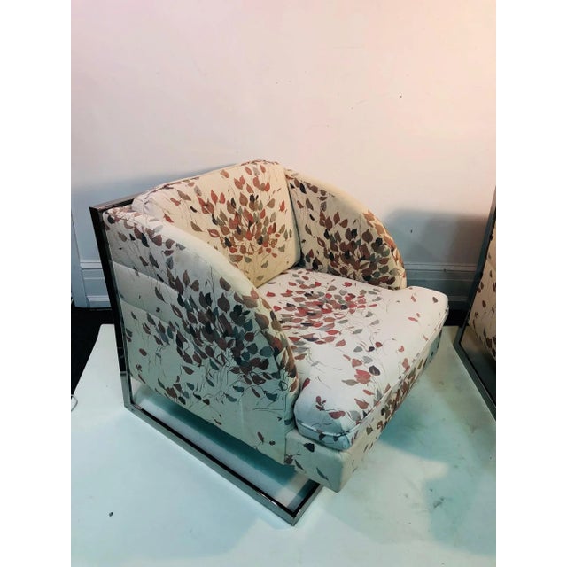 1970s Milo Baughman Chairs With Design - a Pair For Sale - Image 5 of 8