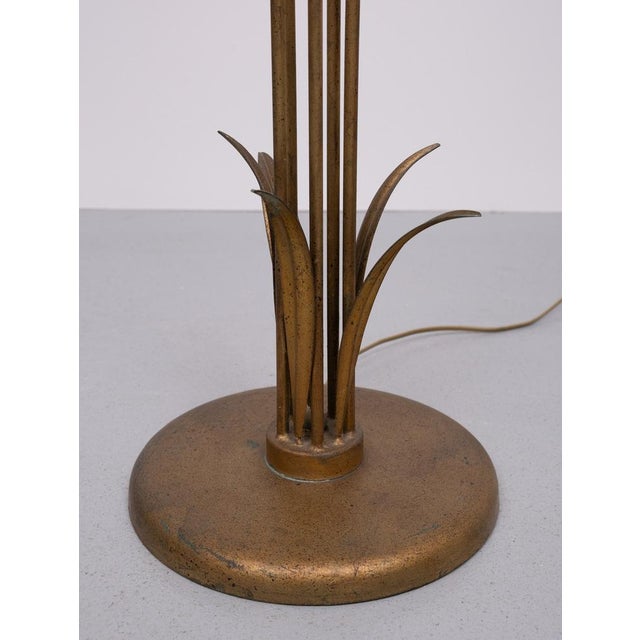 Hollywood Regency Hollywood Regency Gold Flower Shaped Floor Lamp, 1980s For Sale - Image 3 of 11