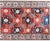 This exceptional and rare early 20th-century Persian Kazak rug is a bold, graphic statement piece with undeniable...