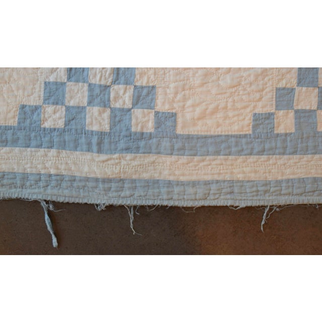 Early 20th C Double Irish Chain Quilt - For Sale - Image 15 of 15