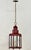 American Large Red Tole Painted Lantern Light Fixture, American 19th Century Circa 1840 For Sale - Image 3 of 5